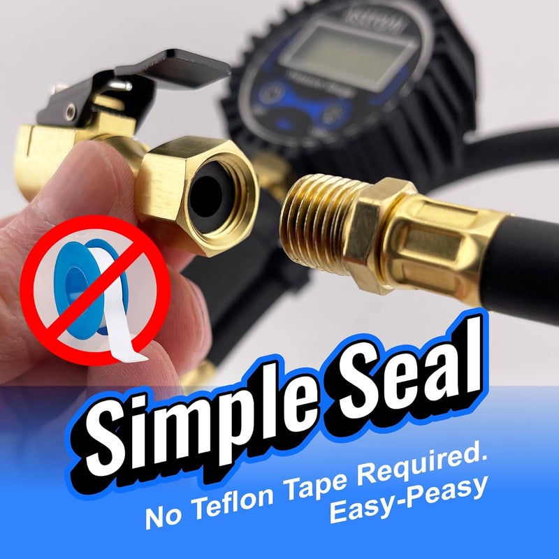 SKG تشاك ميتس بريميوم 1/4" NPT صمام هواء سريع الاتصال مع SimpleSeal - نوع مغلق (عبوة 2) - Image 2